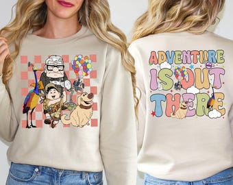 Disney Pixar Up Sweatshirt, Adventure Is Out There Hoodie, Carl Fredricksen & Russell Sweater, Disneyland 2026 Family Vacation Sweat