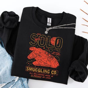 Han Solo Smuggling Co. Sweatshirt, Retro Star Wars Celebration T-shirt, Millennium Falcon Shirt, Galaxy&#39;s Edge Tee, Disneyland Vacation Tees