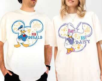 Disney Donald and Daisy Valentine Shirt, Her Donald & His Daisy Matching Hoodie, Disney Honeymoon 2026 Sweatshirt, Disney Valentines T-shirt