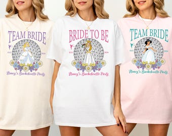 Disney Prinzessin Epcot Bachelorette Shirt, Disney Braut Team Hoodie, Disney Prinzessin Braut Zu sein Sweatshirt, Brautjungfer 2026 T-shirt