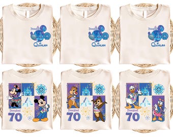 Benutzerdefinierte Disneyland 70-jähriges Jubiläum Sweatshirt, Disneyland Magical Castle Hoodie, Disney Chip und Dale Pullover, Disneyland 70th Jahre Sweat