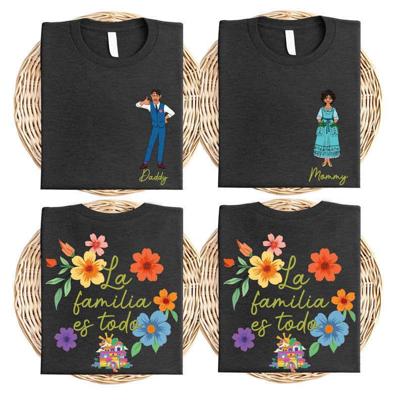 Custom Encanto Family Shirt, La Familia Es Todo Floral T-shirt, Encanto Madrigal House Hoodie, Isabella Maribel Tee, Disney Family Trip Tees