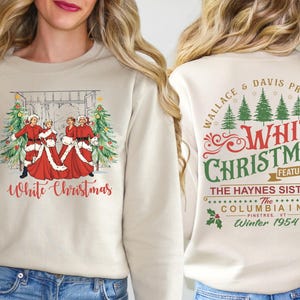 White Christmas Shirt, Tee Columbia Inn Pine Tree Vermont Christmas Hoodie, Christmas Holiday Sweater, White Christmas Family Matching Tee