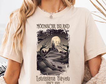 Moonscar Island Shirt, Retro Cartoon Halloween Movie T-shirt, Zombie Island Sweatshirt, Vintage Halloween Gift Hoodie, 90s Nostalgia Tee