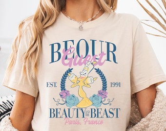 Retro Beauty & The Beast Shirt, Disney Lumiere Be Our Guest T-shirt, Disney Lumiere Est 1991 Sweatshirt, Disneyland Family Trip Matching Tee