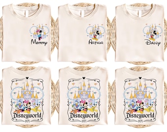 Disney World Florida Sweatshirt, Kundenspezifisches Mickey & Friends Shirt, Schloss Disney 1971 T-Shirt, Disney Trip 2026 T-Shirt, Disneyland Familien Urlaub T-Shirts