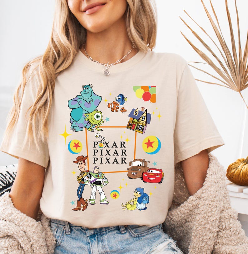 Disney Pixar Fest Shirt, Pixar Characters Group T-shirt, Mater Cars Sweatshirt, İnside Out Shirt, Toy Story Hoodie, Disneyworld Monsters Tee