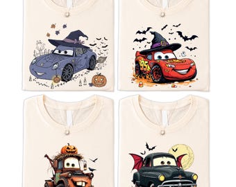 Disney Cars Halloween Shirt, Lightning McQueen Tow Mater Doc Hudson Sally T-Shirt, BTW Cars Land Sweatshirt, Disneyland Familie Passendes T-Shirt