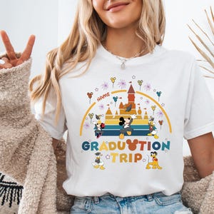 Personalized Mickey and Friends Disney Graduation 2025 shirt, Disney Grad Trip shirts, Gift for Graduate, Disney Family shirts, Graduate Tee