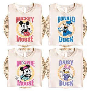 Retro shirt Mickey & Friends, bijpassende shirts Disney Group, shirt Disney Family Trip 2025, Disneyland-sweatshirt, shirt Magic Kingdom