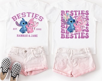 Disney Stitch and Angel Besties Shirt, Disneyland Girls Trip Shirt, Disney Custom Best Friend Shirt, Disneyworld Family Trip Shirt