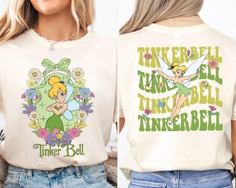 Camiseta da Princesa Tinker Bell, Camiseta Mágica de Fada da Disney, Moletom Tinker Bell da Terra do Nunca, Moletom com Capuz do Peter Pan, Camisetas para Viagem de Meninas à Disneylândia