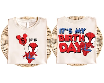 Spider Man Birthday Shirt, Superhero Birthday Boy T-Shirt, Spiderman Family Sweatshirt, Spider Birthday Party, Custom Toddler Birthday Tee