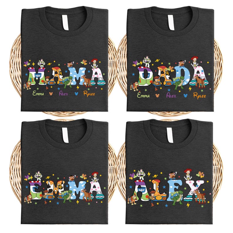 Toy Story Family Matching Shirt, Disney Custom Mama Dada Sweatshirt, Woody Kids Sweater, Jessie Mother's Day Gift Tee, Disneyland Trip Tee