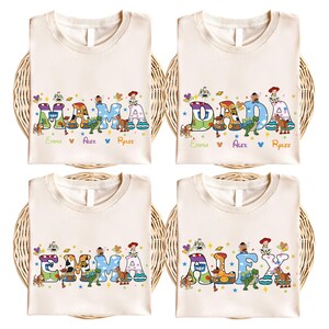 Toy Story Family Matching Shirt, Disney Custom Mama Dada Sweatshirt, Woody Kids Sweater, Jessie Mother's Day Gift Tee, Disneyland Trip Tee