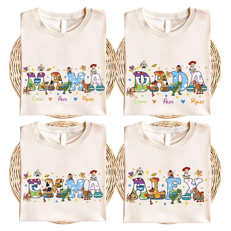 Toy Story Family Matching Shirt, Disney Custom Mama Dada Sweatshirt, Woody Kids Sweater, Jessie Mother's Day Gift Tee, Disneyland Trip Tee