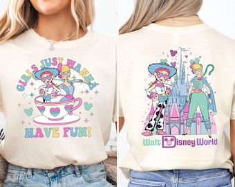 Disney Mädchen wollen nur Spaß haben Shirt, Disney Toy Story Besties Shirt, Disney Bo Peep und Jessie Sweatshirt, Disneyland Mädchen Reise Hoodie