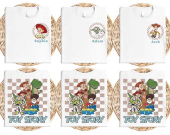 Retro Toy Story-tröja, personlig Sheriff Woody och vänner Disney-tröja, Disneyland-familjematchningtröja, Jessie-tröja, Buzz Lightyear-tröja