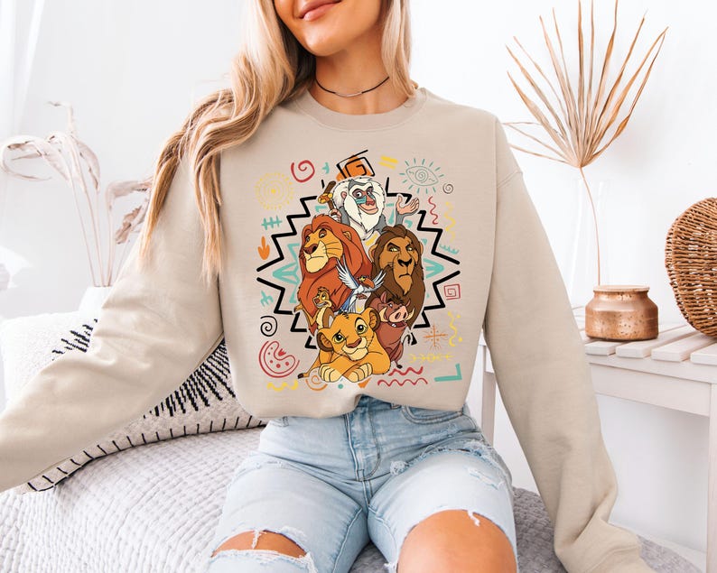 Retro 90's Lion Kİng Sweatshirt, Disney Animal Kingdom Shirt, Hakuna Matata Matching Sweater, Timon Pumbaa Nala Toddler Tee, Disneyland Trip