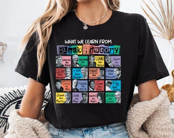 What We Learn From Black History Shirt, Black Lives Matter Sweatshirt, Motivational Black History T-shirt, African American Support Gift Tee