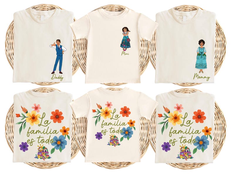 Custom Encanto Family Shirt, La Familia Es Todo Floral T-shirt, Encanto Madrigal House Hoodie, Isabella Maribel Tee, Disney Family Trip Tees