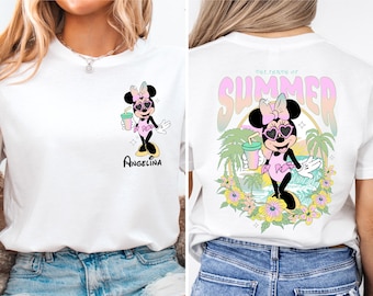Benutzerdefinierte Minnie die Erde des Sommers Shirt, Sommerferien Shirt, benutzerdefinierte Minnie Beach Sweatshirt, Disneyland Sommer Familien Ausflug T-Shirt