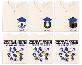 Star Wars Gradalorian Sweatshirt, Custom Disney Graduation Hoodie, Star Wars Lightsaber Class of 2026 Shirt, Family Star Wars Senior T-shirt