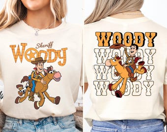 Disney Sheriff Woody and Bullseye Shirt, Retro Toy Story Matching Family Shirt, Toy Story Western Shirt, Disney Family Vacation Shirt