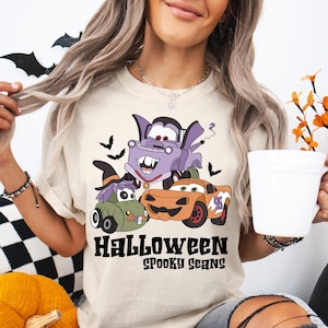 Disney Cars Halloween Shirt, Lightning McQueen Shirt, Trick or Treat Sweatshirt, Cars Movie Halloween Tee, Witch Cars Tee, Spooky Seans Tee