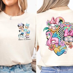 Retro shirt van Minnie en Daisy, T-shirt Minnie en Daisy Duck Best Friend, BFF Girls Trip-shirt, shirt Disney Besties, Disneyland T-shirt vakantie