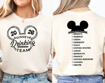 Disney Drinking Around The World 2026 Shirt, Disney Drinking Team T-shirt, Epcot Food and Wine Festival Sweatshirt, Disneyland Vacation Tees