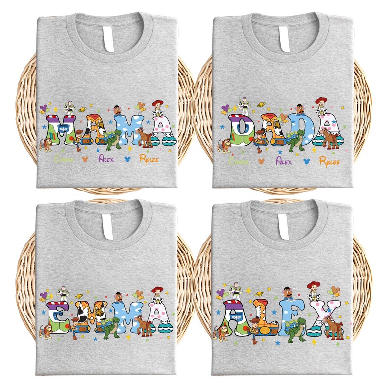 Toy Story Family Matching Shirt, Disney Custom Mama Dada Sweatshirt, Woody Kids Sweater, Jessie Mother's Day Gift Tee, Disneyland Trip Tee