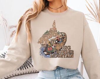 Disney Big Thunder Mountain Sweatshirt, Vintage Mickey & Friends Hoodie, Disney Mickey The Wilderness Sweater, Disneyland Vacation Sweat