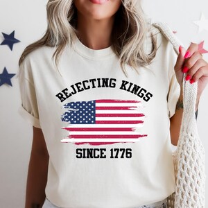 Rejecting Kings Since 1776 Shirt, Protest Shirt, Pro Democracy Shirt, Anti Authoritarian Shirt, Anti Maga Tee, Anti Trump Tee, No Kings Tee