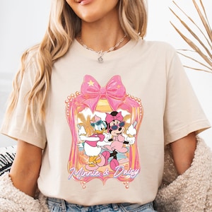 Camiseta com laços da Minnie e da Daisy, camiseta Disney Besties, moletom Disney Girls Trip, camiseta Magic Kingdom, camiseta combinando da Disneylândia para meninas