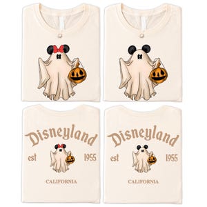 Mickey and Minnie Ghost Shirt, Disneyland Est 1955 California Halloween T-shirt, Ghost Halloween Sweatshirt, Disney Halloween Couple Tees