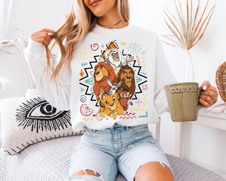 Retro 90's Lion Kİng Sweatshirt, Disney Animal Kingdom Shirt, Hakuna Matata Matching Sweater, Timon Pumbaa Nala Toddler Tee, Disneyland Trip