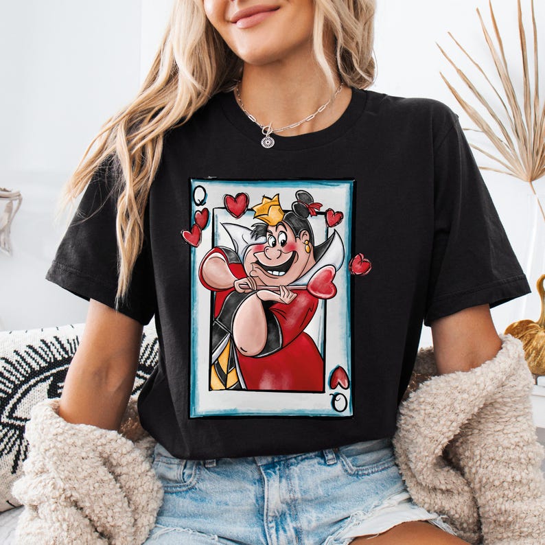 Disney Alice in Wonderland Queen of Hearts Shirt, Off With Their Heads T-shirt, Disney Girls Trip Hoodie, Disneyland Family Matching Gift