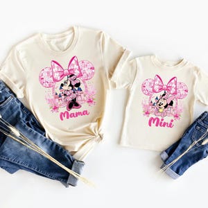 Minnie Mama & Mini Shirt, Disney Mom and Me Tee, Disney Mama Shirt, Mom and Daughter Tee, Mother&#39;s Day Shirt, Disneyland Vacation Tee