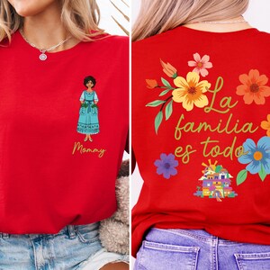Custom Encanto Family Shirt, La Familia Es Todo Floral T-shirt, Encanto Madrigal House Hoodie, Isabella Maribel Tee, Disney Family Trip Tees