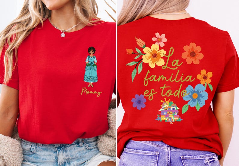 Custom Encanto Family Shirt, La Familia Es Todo Floral T-shirt, Encanto Madrigal House Hoodie, Isabella Maribel Tee, Disney Family Trip Tees