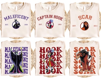 Disney Villains Family Shirt, Bad Witches Matching Shirt, Maleficent Evil Queen Ursula Cruella Tee, Bad Witches Tee, Disneyland Vacation Tee
