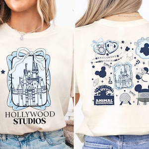Disney Hollywood Studios Shirt, Animal Kingdom T-shirt, Disney Hollywood Studios Coquette Bow Sweatshirt, Disneyland Magical Castle Hoodie