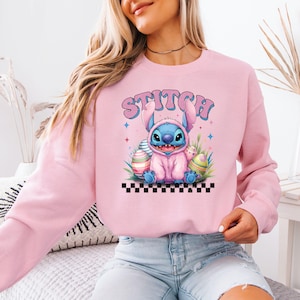 Stitch Easter Sweatshirt, Stitch Bunny Hoodie, Disney Lilo & Stitch Shirt, Easter Bunny T-hirt, Funny Easter Sweater, Cute Stitch Bunny Tee