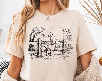 Winnie The Pooh Sketch Shirt, Disney Winnie the Pooh and Christopher Robin T-shirt, Vintage Pooh Bear Sweatshirt, Disney Family Vacation Tee