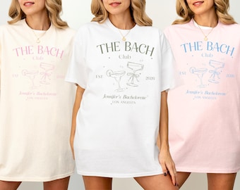 The Bach Club Bachelorette Shirt, Custom Team Bride T-shirt, Matching Bride Squad Hoodie, Bridal Cocktail Party Tee, Bachelorette Party Tees