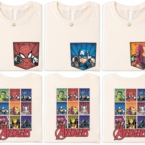 Disney Avengers Shirt, Superhero Squad T-shirt, Disneyland Family Matching Sweatshirt, Captain America Hoodie, Spiderman Tee, Iron-Man Shirt