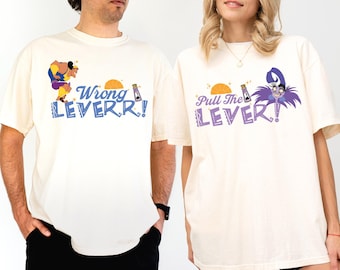 The Emperor&#39;s New Groove Shirt, Pull The Lever Kronk T-shirt, Yzma and Kronk Couple Sweatshirt, Disney Villain Tee, Disneyland Vacation Tees