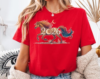 Year of the Horse Chinese New Year 2026 Shirt, Lunar New Year Sweatshirt, Happy Chinese New Year T-shirt, Chinese Zodiac Fire Horse Gift Tee