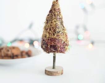 Mini red and gold Christmas tree, Secret Santa gift idea